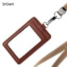 Genuine Leather ID Card Holder With Lanyard And Three Card Slots 2