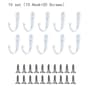 Heavy Duty Alloy Wall Hooks With Screws For Organized Storage 2