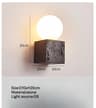 Nordic Glow Travertine Stone LED Wall Sconce 9