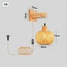 Handwoven Bamboo Wall Lamp And Rattan Wall Sconce 3