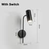 Rotatable E27 Wall Reading Lamp With Switch Modern Bedside Sconce 4