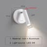 Modern LED Bedside Reading Light With Switch Adjustable Wall Spotlight 2
