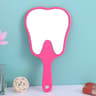 Cute Tooth Shaped Handheld Mirror PVC Dental Makeup Vanity Gift Mirror 4