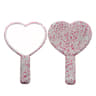 Glam Rhinestone Handheld Makeup Mirror Bling Heart Round Square Beauty Mirror 6
