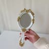 Vintage Handheld Mirror European Style Retro Makeup Vanity Beauty Mirror 4