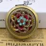 Vintage Floral Pocket Mirror Double Sided Folding Compact Makeup Mirror 1