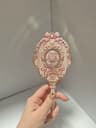 Flower Knows Sweetie Bear Hand Mirror Creamy Pink Vanity Mirror 11