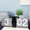 Modern Retro Auto Flip Wall And Desk Clock With Large Digital Display 1