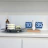 Retro Automatic Flip Desk Clock Large Display Battery Powered Table Clock 17