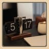 Retro Automatic Flip Desk Clock Large Display Battery Powered Table Clock 0