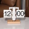 Luxury Silent Automatic Flip Desk Clock Minimalist Modern Table Decor 2