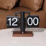 Luxury Silent Automatic Flip Desk Clock Minimalist Modern Table Decor 1