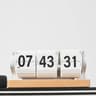 Wooden Flip Clock With Seconds Display Automatic Retro Desk Clock 2