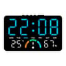 Smart LED Wall Clock With Temperature Voice Control And Dual Alarms 1