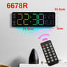 Large RGB Digital Wall Clock With Remote Control And Dual Alarms 3