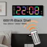 Large RGB Digital Wall Clock With Remote Control And Dual Alarms 6