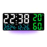 Large Digital Wall Clock With 7Color Mood Light And Dual Alarm 6