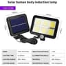 Split Panel Solar Motion Sensor Wall Light 100120160COB 2