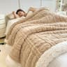 Thick Coral Fleece Winter Blanket Soft Lamb Wool Sofa Throw 2