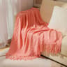 Nordic Knitted Throw Blanket With Tassels Soft Textured Sofa Cover 13
