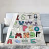 Alphabet Lore Flannel Throw Blanket Soft Lightweight Cartoon Sofa Blanket 17