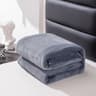 Minimalist Gray Flannel Blanket Soft Warm Lightweight Throw 1