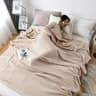 Summer Waffle Cotton Blanket Lightweight Knitted Bed Throw 2