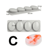 3D Silicone Soap Mold Oval Round Square DIY Mold For Soap Chocolate And Cake 3