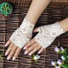 Womens Lace Fingerless Driving Gloves Breathable Sun Protection HalfFinger Gloves 2