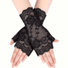 Womens Lace Fingerless Driving Gloves Breathable Sun Protection HalfFinger Gloves 1