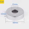 2PC Stainless Steel Faucet Decorative Cover Water Pipe Wall Cover 15