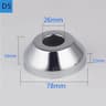 2PC Stainless Steel Faucet Decorative Cover Water Pipe Wall Cover 23