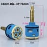 Ceramic Faucet Cartridge Replacement Mixer Tap Valve 15