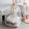 Large Foldable Mesh Laundry Hamper With Carry Handles 0
