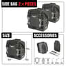 35L Waterproof Motorcycle Pannier QuickRelease Side Bag With MOLLE Storage 2