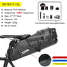 5L13L Waterproof Bike Saddle Bag Expandable Reflective Rear Cycling Storage 5