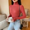 Womens Ribbed Turtleneck Sweater Soft Long Sleeve Knit Pullover 16