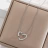 Womens 18K Gold Plated Heart Necklace Twist Pendant Jewelry 2