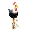 Funny Chicken Garden Statue BigEyed LongLeg Hen Stake Decor 2