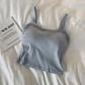 Womens Seamless Crop Camisole High Stretch Sleeveless Basic Tank Top 1