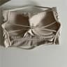 Womens Ice Silk Strapless Bra Seamless Padded Push Up Tube Top 3