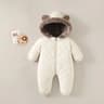 Baby Plus Velvet Winter Snowsuit Hooded Jumpsuit Romper For Boys And Girls 2