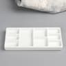 Square Ceramic Watercolor Palette Multi Grid Porcelain Paint Mixing Tray 2
