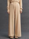 Womens Cashmere Straight Leg Pants Warm Knitted Office Lounge Trousers 1