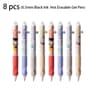 4 8PC Hot Erasable Gel Pens 05mm Black Blue Ink Writing Set 3