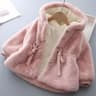 Cozy Girls Winter Coat With Plush Fur Hood And Thick Padding 3
