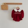 Baby Girl Christmas Princess Romper Holiday Party Outfit 3
