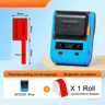Portable Bluetooth Thermal Label Printer  64mm Cable And Barcode Sticker Maker 2