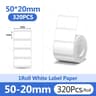 Waterproof White Thermal Label Stickers  Self Adhesive Printer Paper Refills 20