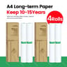 A4 Thermal Printer Paper Quick Dry Long Lasting Folded And Roll Paper Refills 6